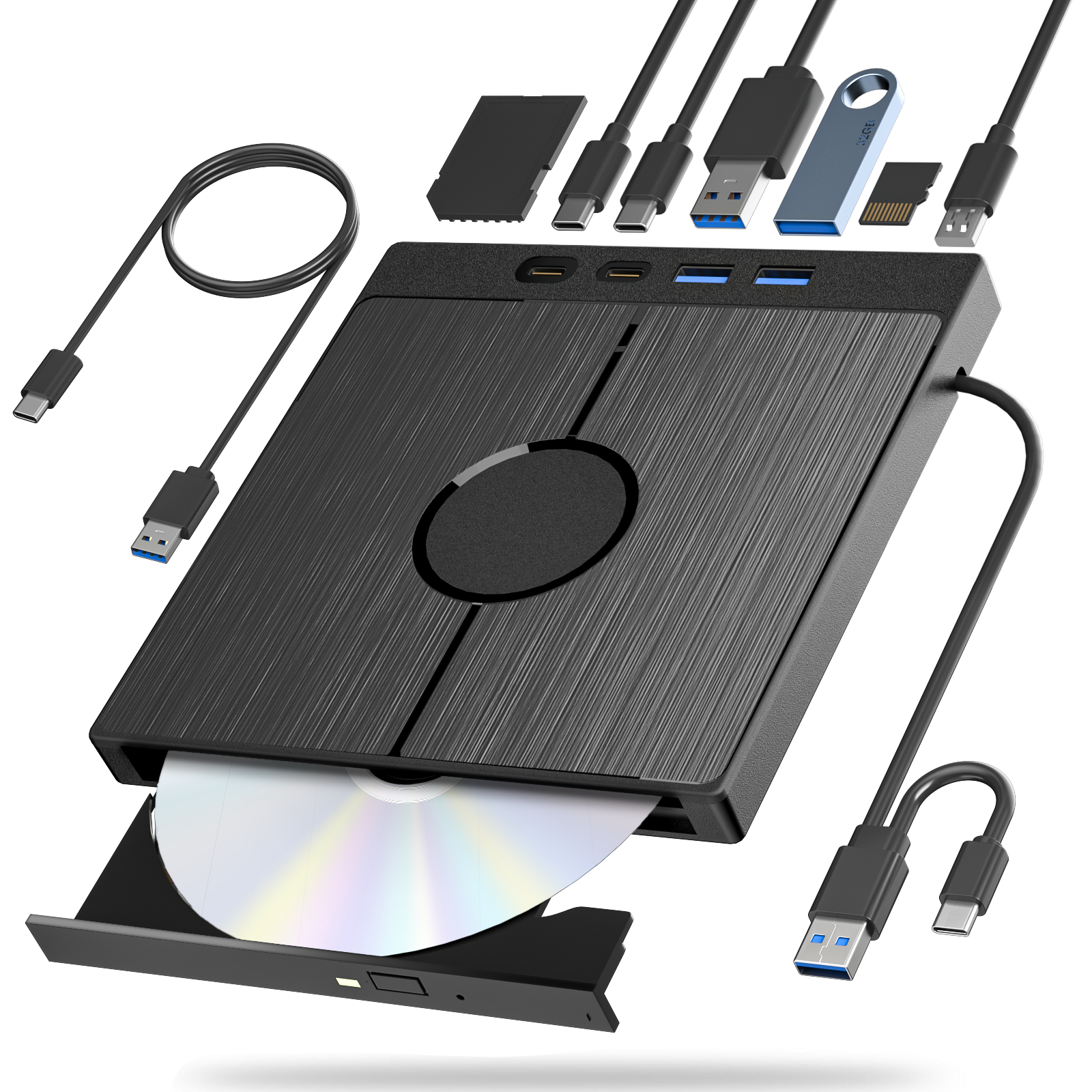 Blu Ray Disc Player - 7 in 1 External Blu Ray