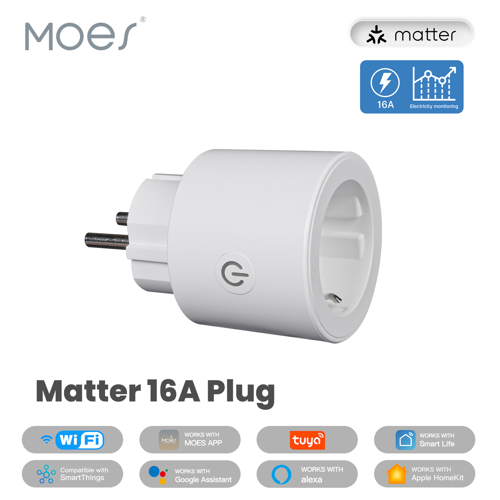 MOES Smart EU/US/UK Plug Matte - Home Cinema Alexa incelemesi ve fiyatı