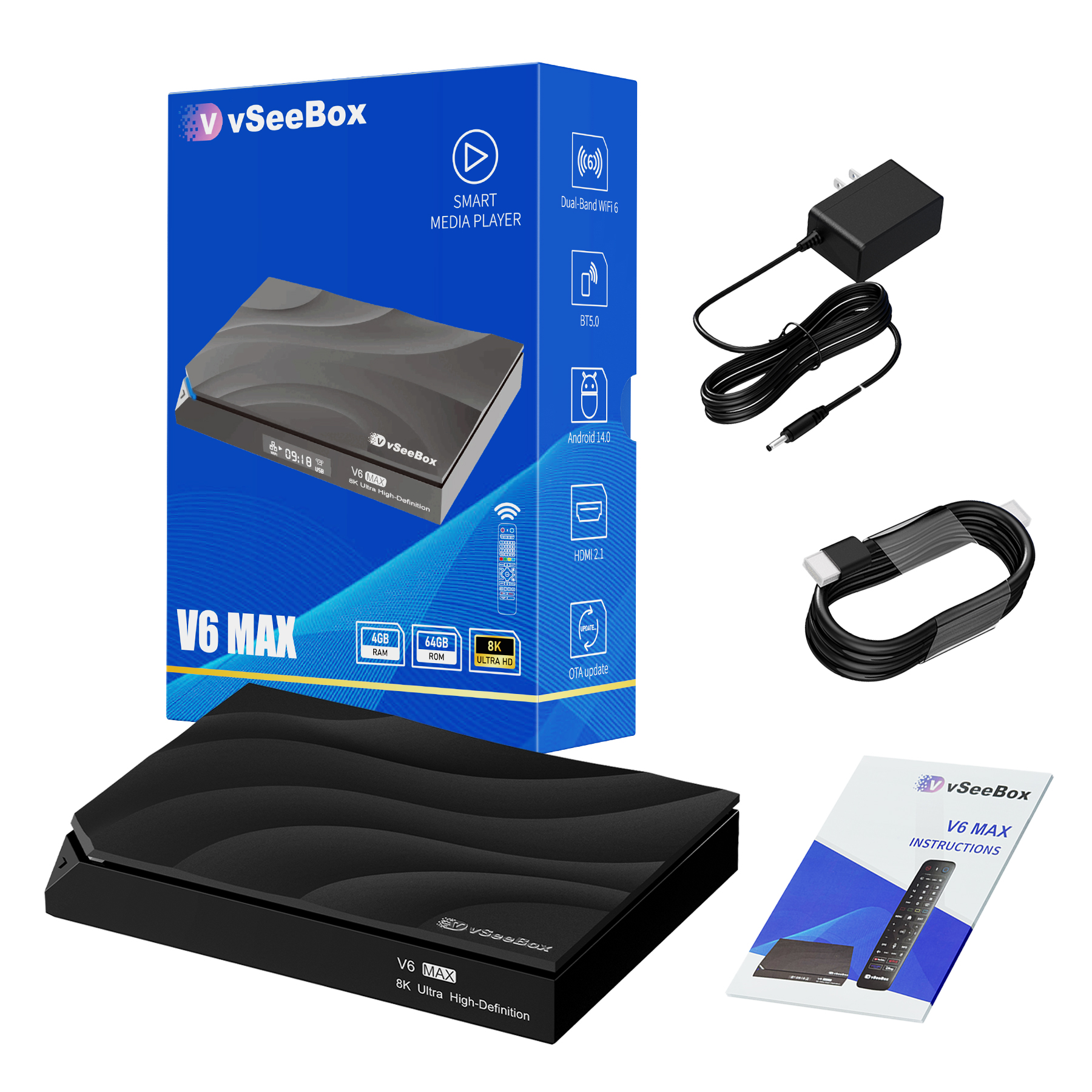 vSeeBox V6 Max 64GB 8K HD Offi - Home Cinema Google incelemesi ve fiyatı