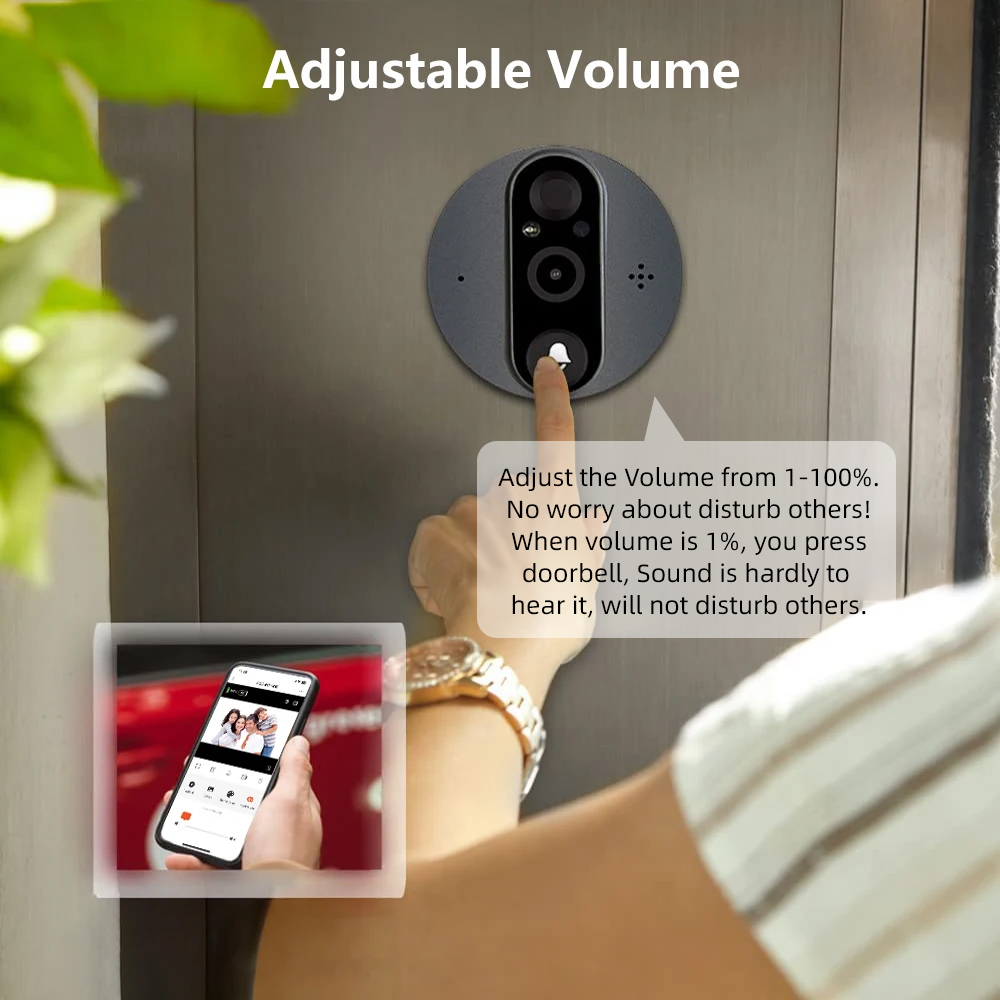 3MP WiFi Smart Tuya Peephole 5 - Home Cinema Alexa incelemesi ve fiyatı