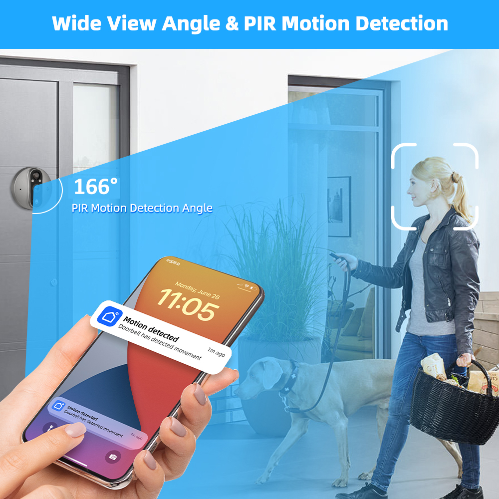 3MP WiFi Smart Tuya Peephole 5 - Home Cinema Alexa incelemesi ve fiyatı