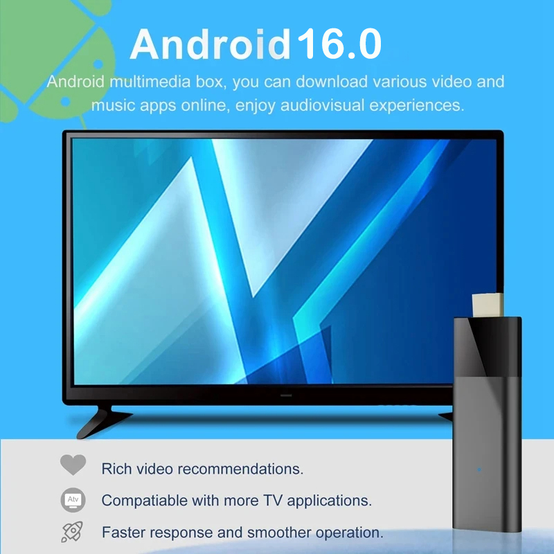 TV Stick Android16 Q12 TV Box  - Home Cinema Google incelemesi ve fiyatı