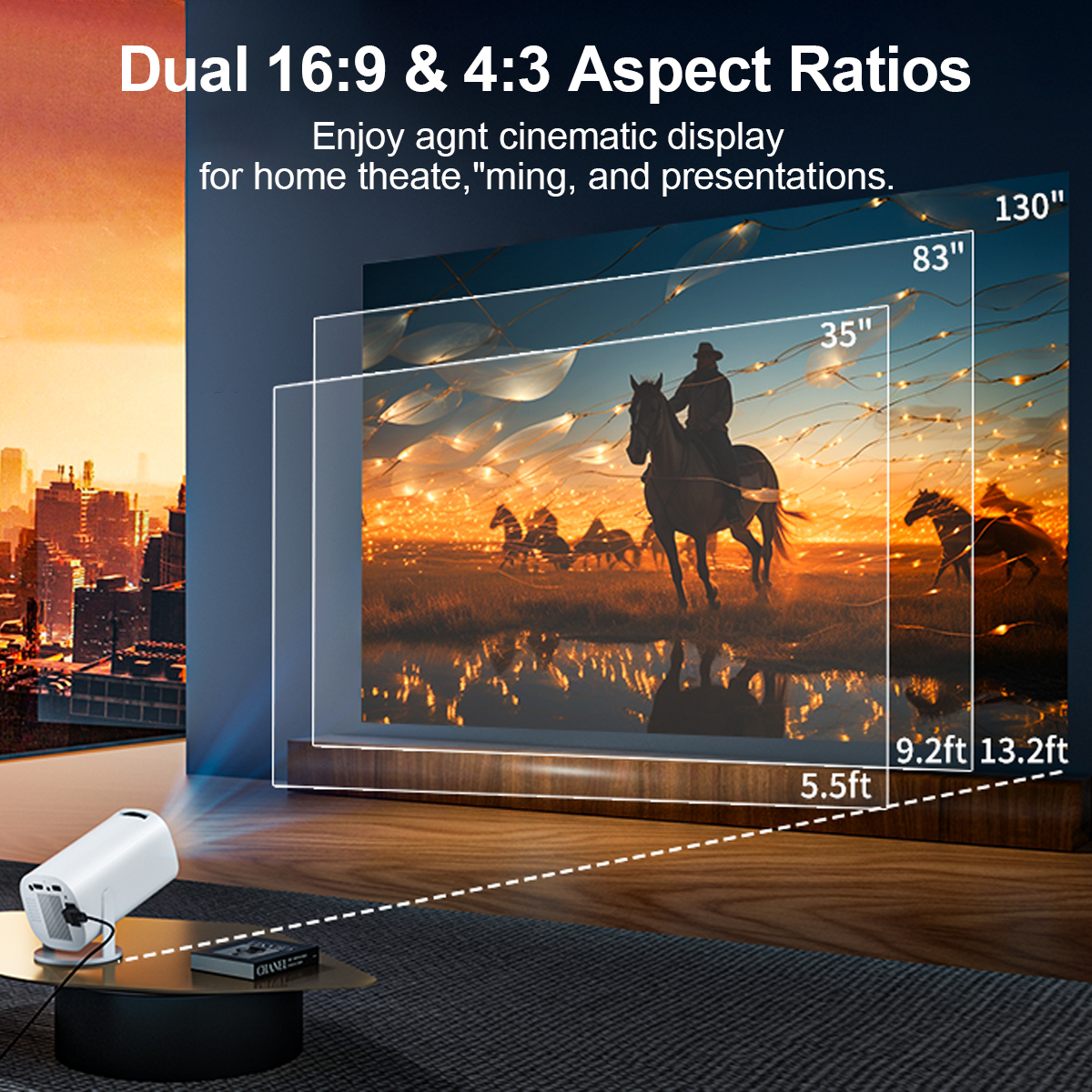 Mini Projector with WiFi & Blu - Home Cinema Gaming incelemesi ve fiyatı