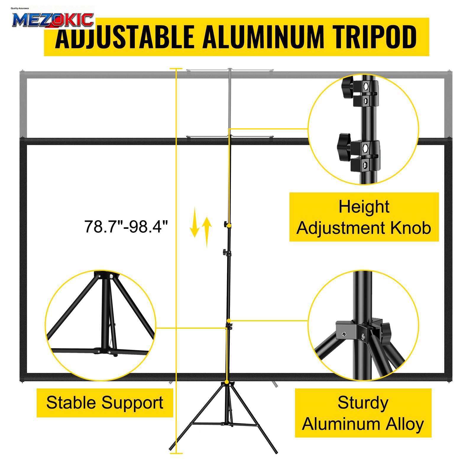 Tripod Projector Screen with S - Home Cinema Gaming incelemesi ve fiyatı