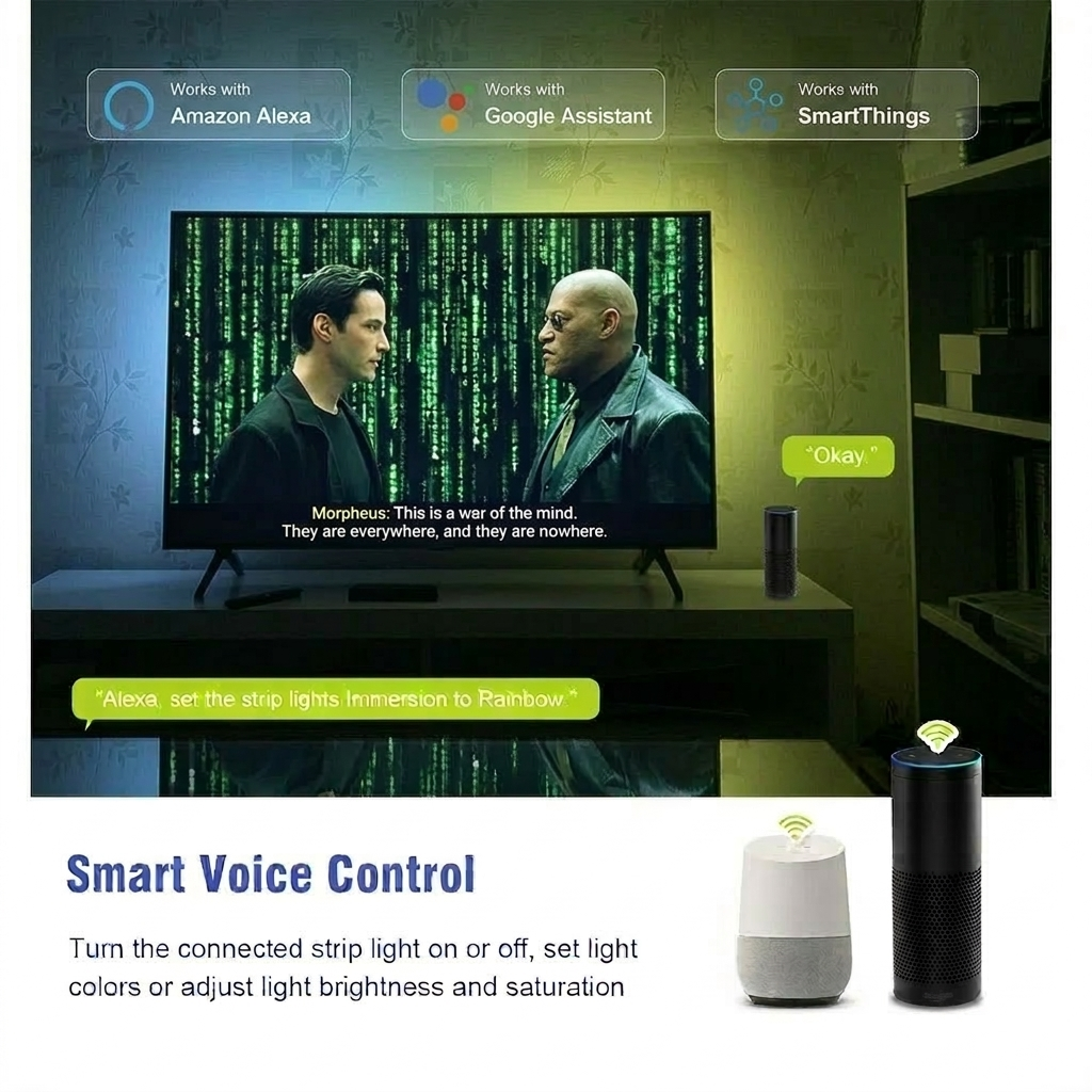 Smart Ambient TV Led Backlight - Home Cinema Google incelemesi ve fiyatı