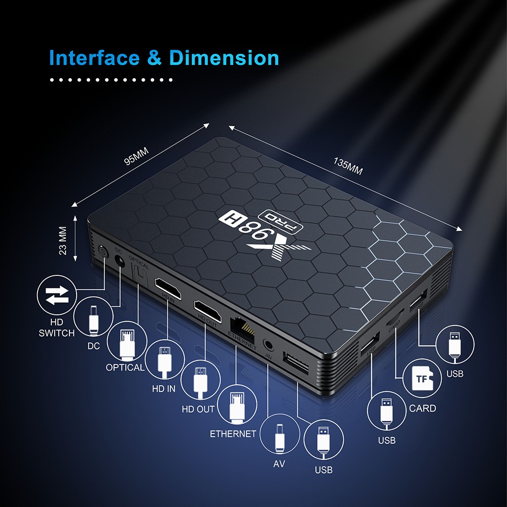 X98H Pro Smart TV Box 6K 2.4&5 - Home Cinema Google incelemesi ve fiyatı