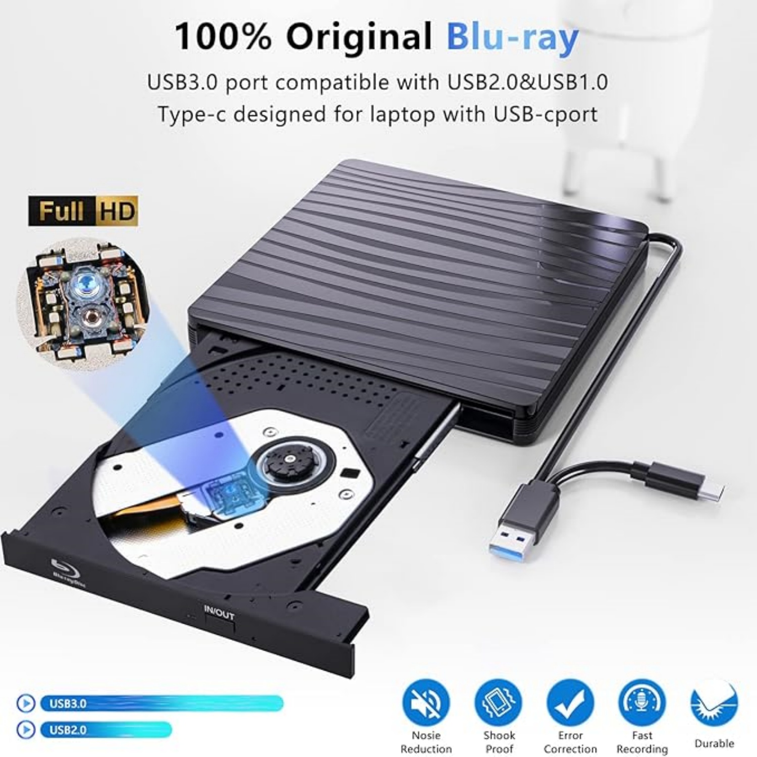 USB3.0 External Blu-ray Optica - Blu Ray Disc Player incelemesi ve fiyatı
